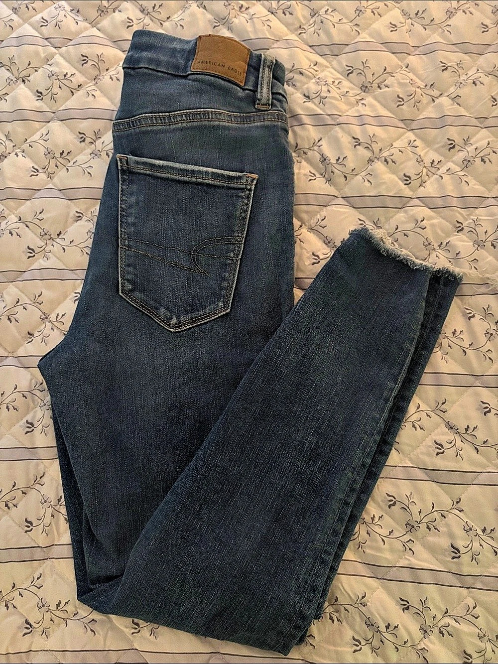 American Eagle Ne(x)t Level Stretch High-Waisted Jegging Skinny Jeans in Blue
